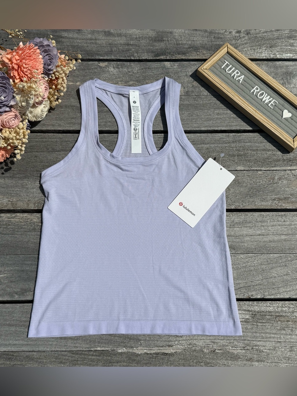 Lululemon Swiftly Tech‎ Racerback Tank Top  Lavender Frost purple size 4 NWT